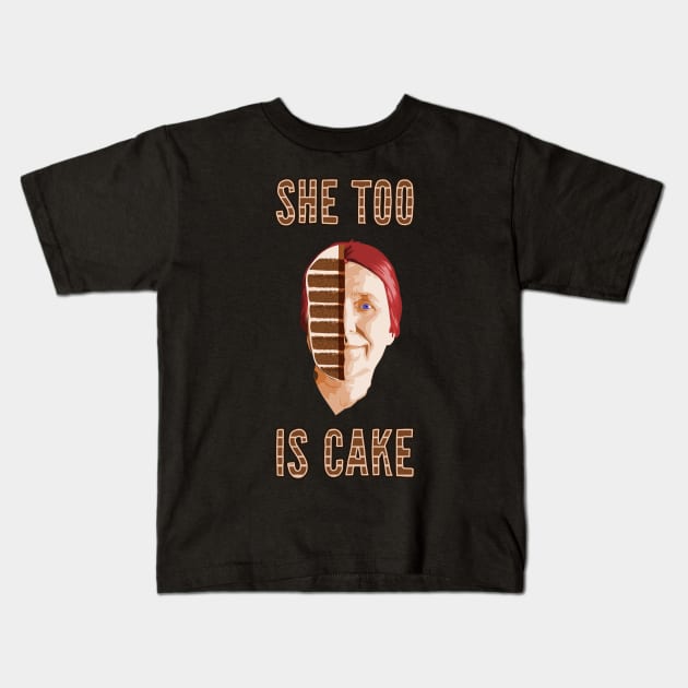 Everything is Cake - She Too is Cake Kids T-Shirt by PinnacleOfDecadence